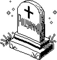 Pixel art of Pollyanna’s grave